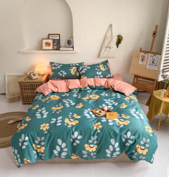 3D Dark Green Flower 16099 Bed Pillowcases Quilt