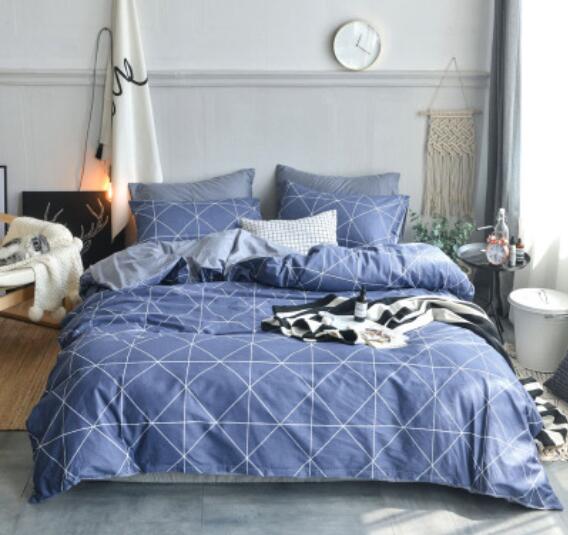 3D Dark Blue Lines 15090 Bed Pillowcases Quilt