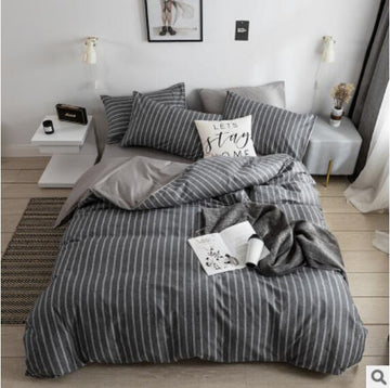 3D Black Vertical Stripes 15133 Bed Pillowcases Quilt