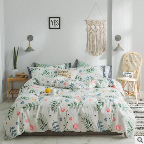 3D Flowers Leaves 18115 Bed Pillowcases Quilt