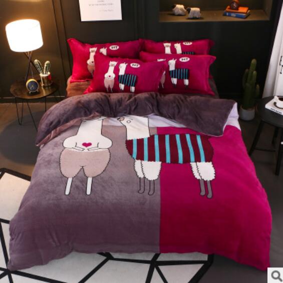 3D Alpaca 17010 Bed Pillowcases Quilt