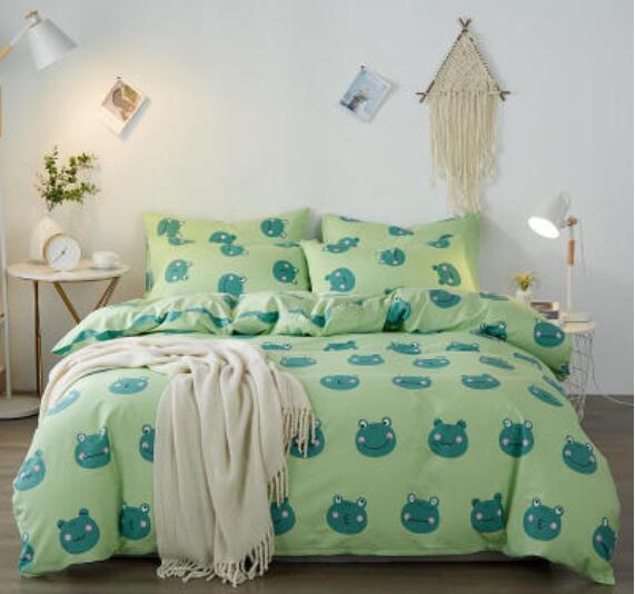3D Green Frog 15068 Bed Pillowcases Quilt