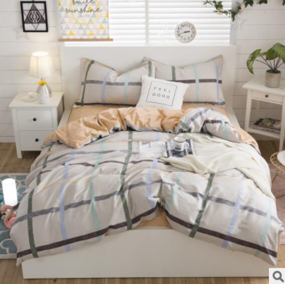 3D Green Line Grid 18140 Bed Pillowcases Quilt