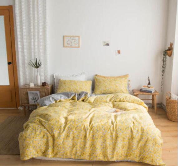 3D Yellow Floral 15182 Bed Pillowcases Quilt