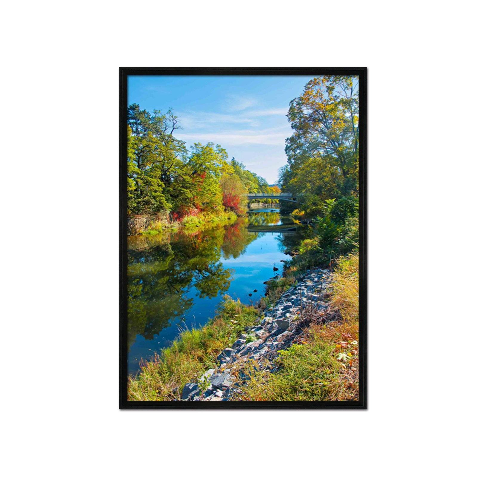 3D Calm River 118 Fake Framed Print Painting Wallpaper AJ Creativity Home 