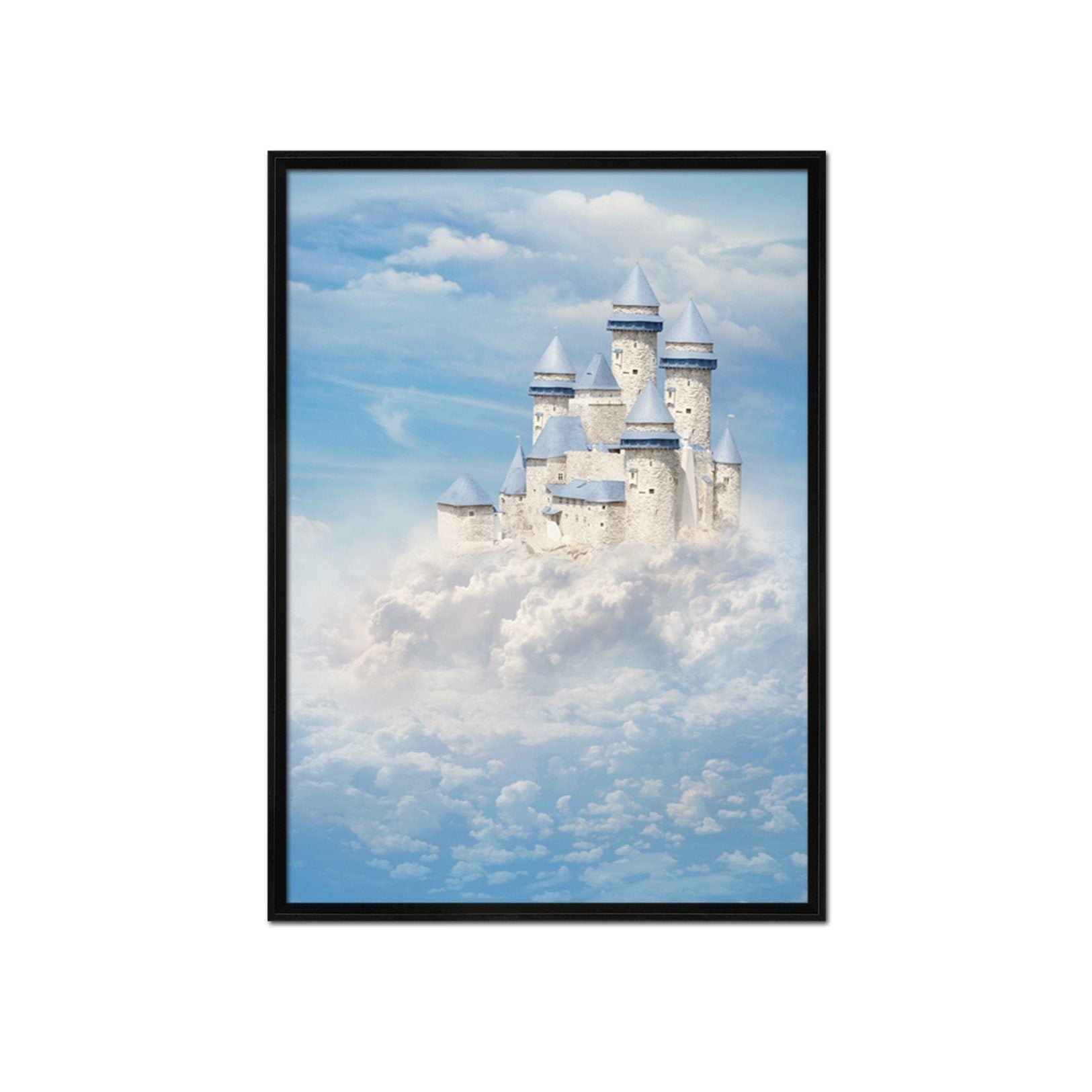 3D Cloud Castle 037 Fake Framed Print Painting Wallpaper AJ Creativity Home 