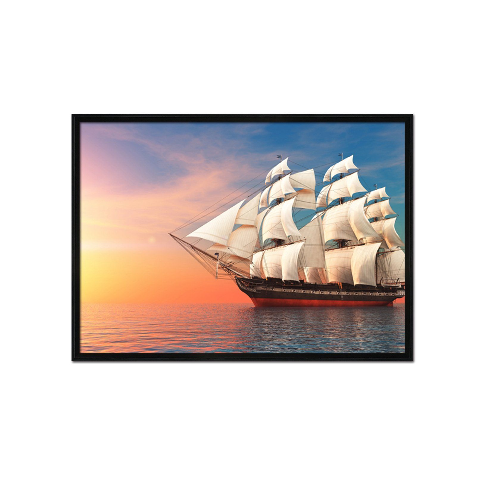 3D Sea Sailing 192 Fake Framed Print Painting Wallpaper AJ Creativity Home 