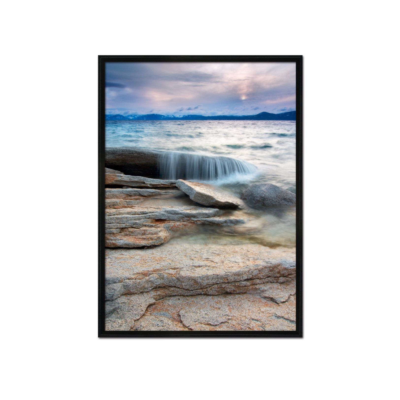 3D Coast Stone 086 Fake Framed Print Painting Wallpaper AJ Creativity Home 