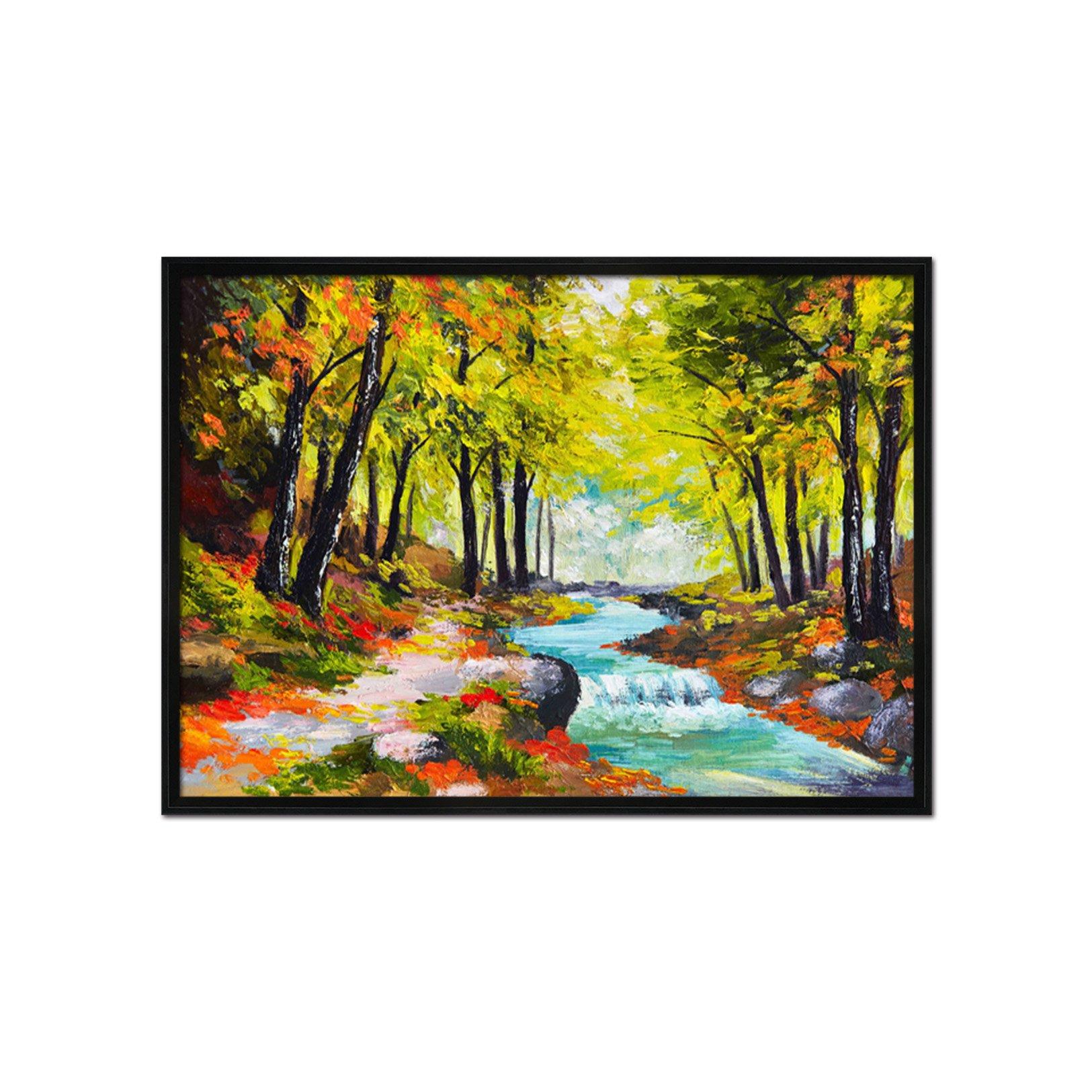 3D Scenic River 046 Fake Framed Print Painting Wallpaper AJ Creativity Home 