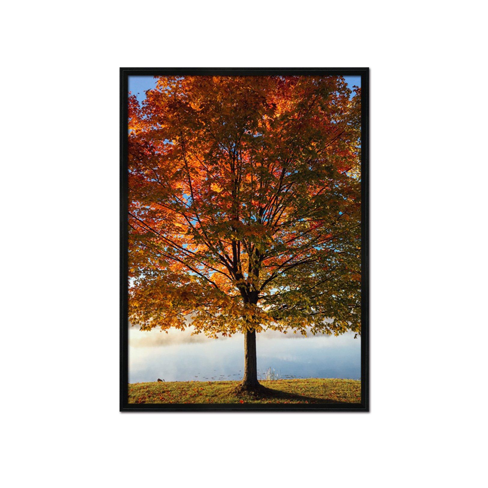 3D Maple Leaves 091 Fake Framed Print Painting Wallpaper AJ Creativity Home 