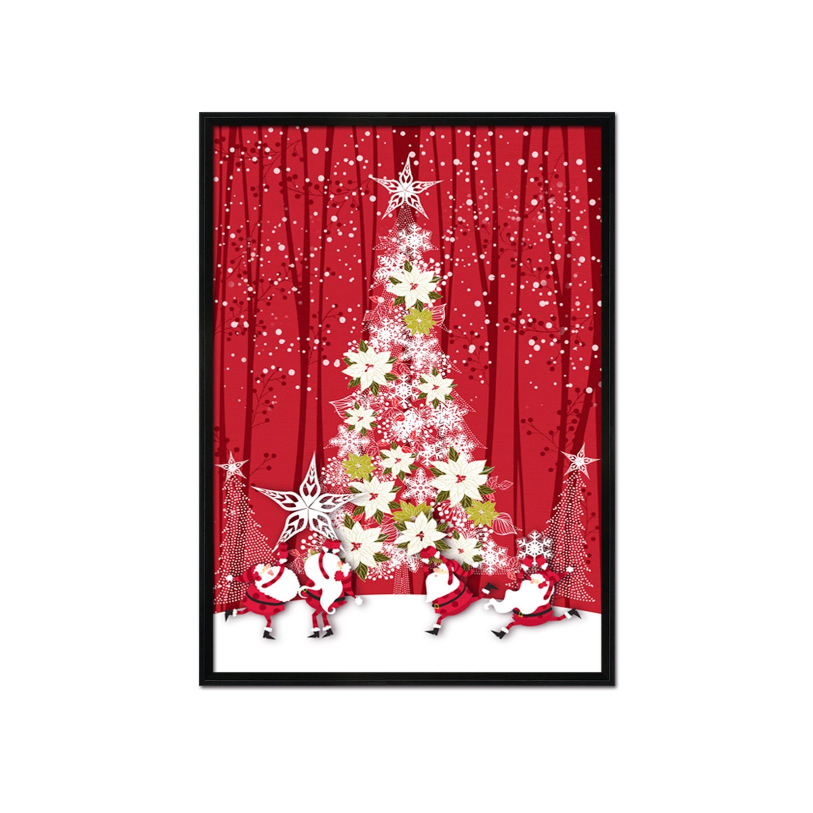 3D Christmas Stars 049 Fake Framed Print Painting Wallpaper AJ Creativity Home 