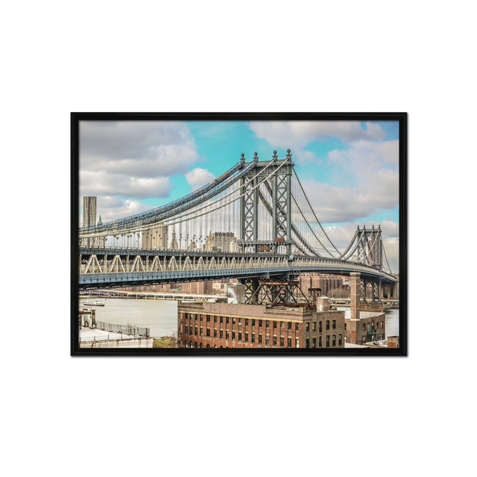 3D Long Bridge 016 Fake Framed Print Painting Wallpaper AJ Creativity Home 