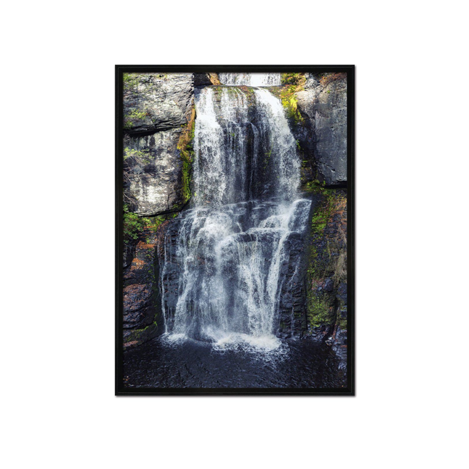 3D Cliff River 100 Fake Framed Print Painting Wallpaper AJ Creativity Home 