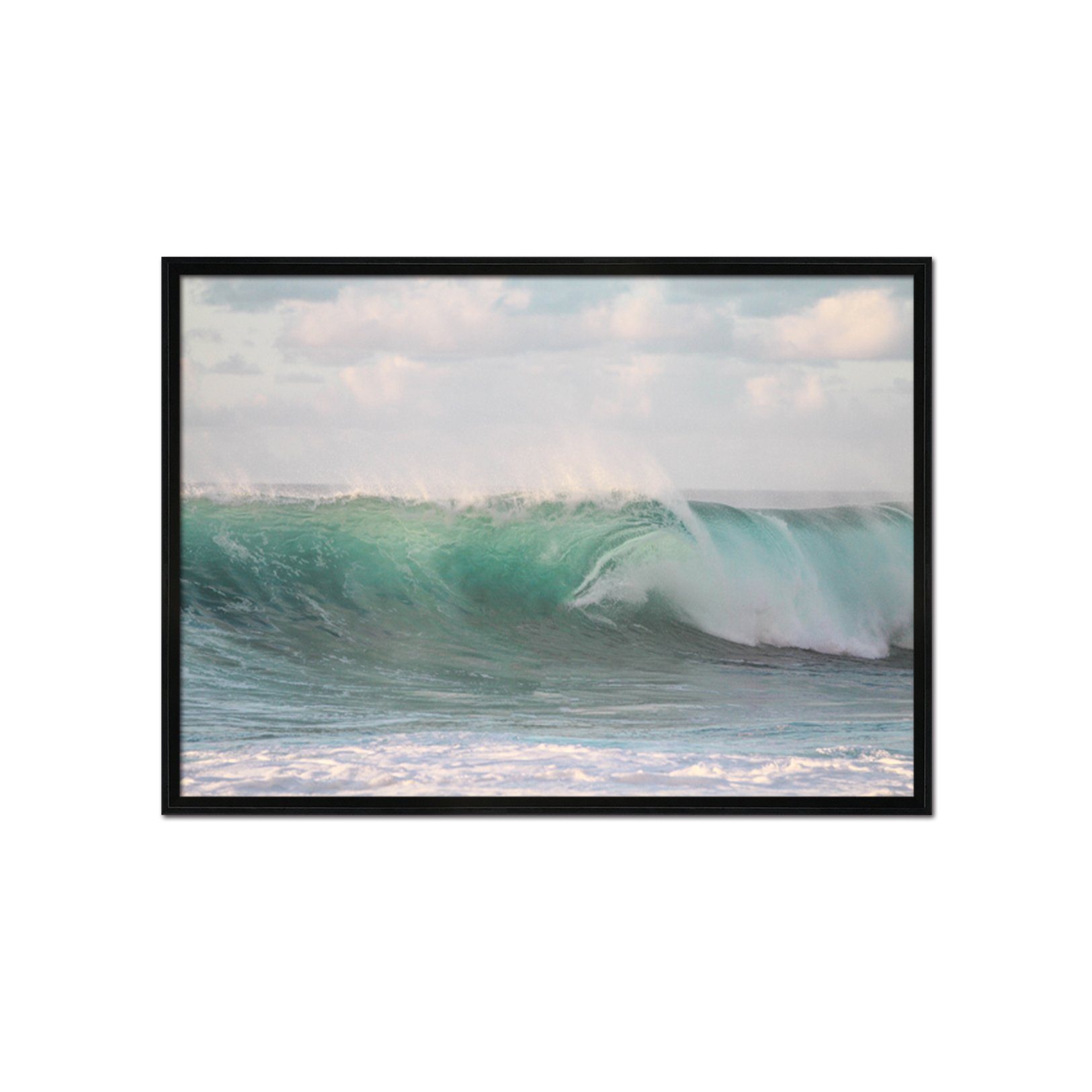 3D Wave Surge 037 Fake Framed Print Painting Wallpaper AJ Creativity Home 