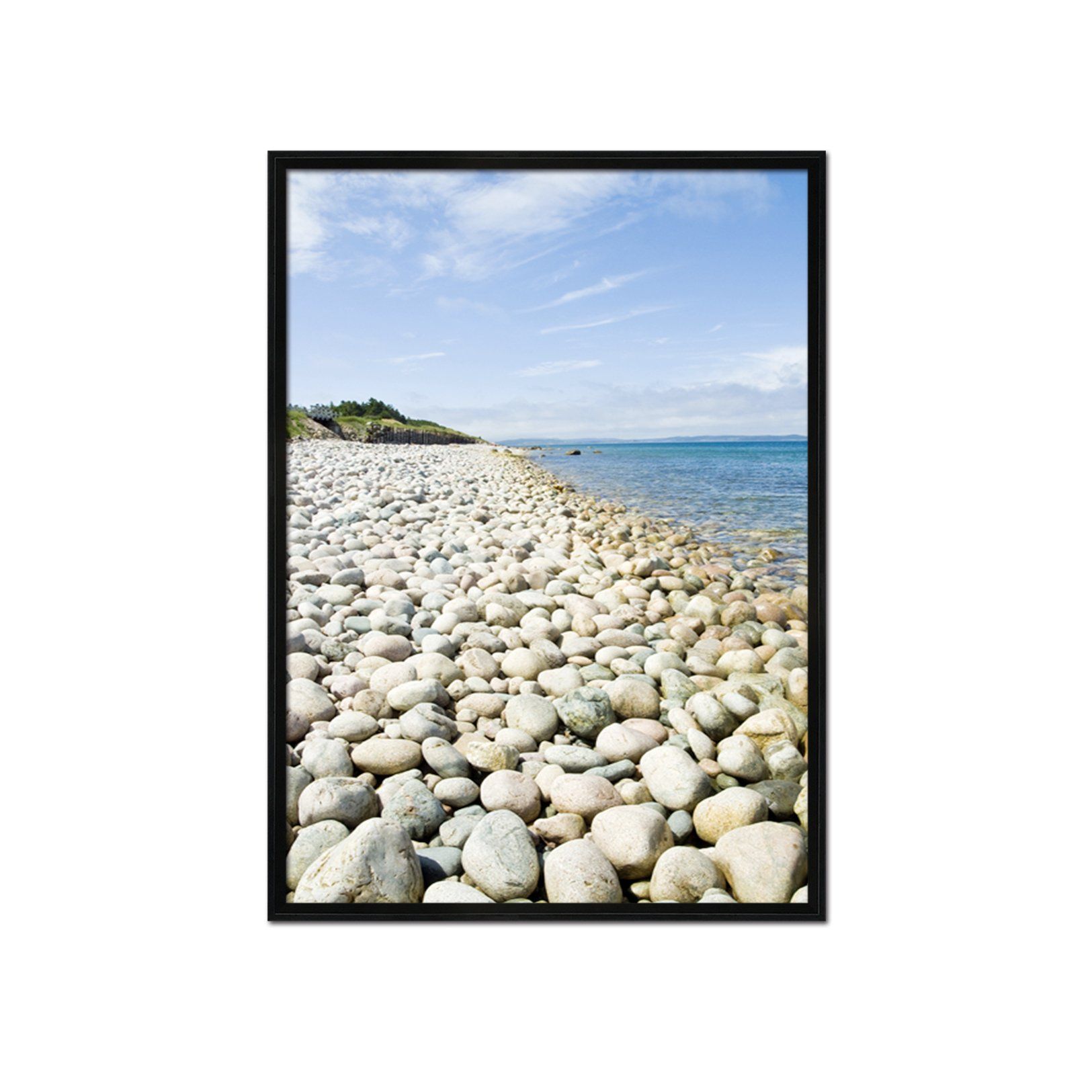 3D Stone Beach 038 Fake Framed Print Painting Wallpaper AJ Creativity Home 