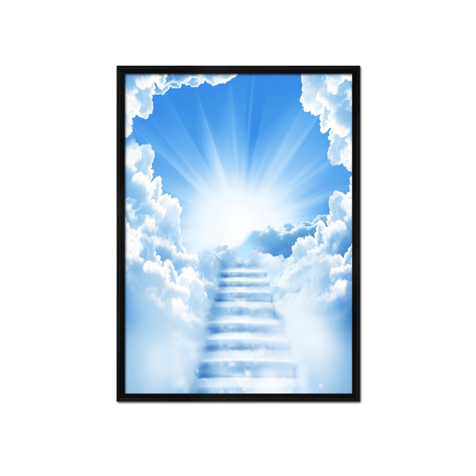3D Cloud Stairs 013 Fake Framed Print Painting Wallpaper AJ Creativity Home 