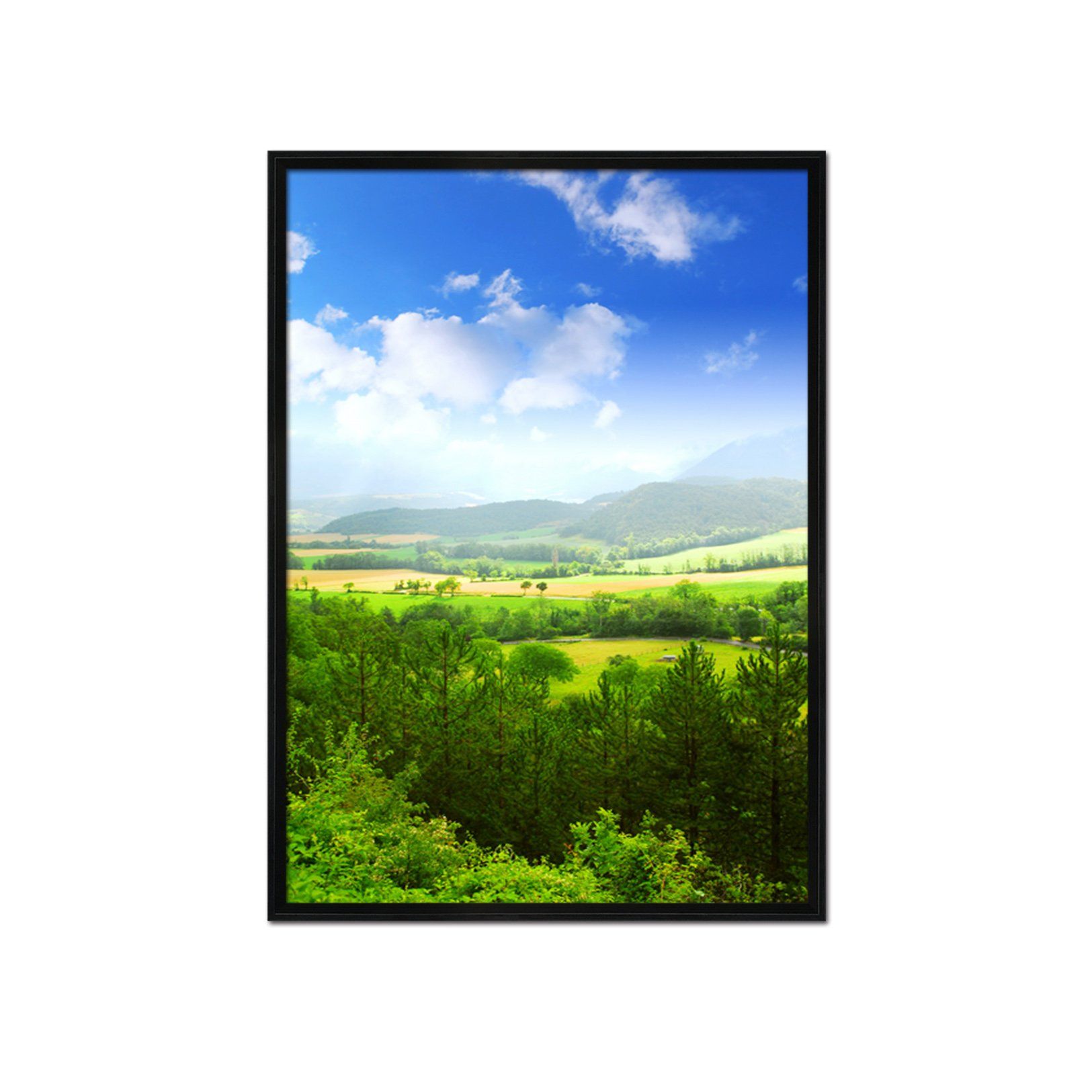 3D Forest Field 027 Fake Framed Print Painting Wallpaper AJ Creativity Home 