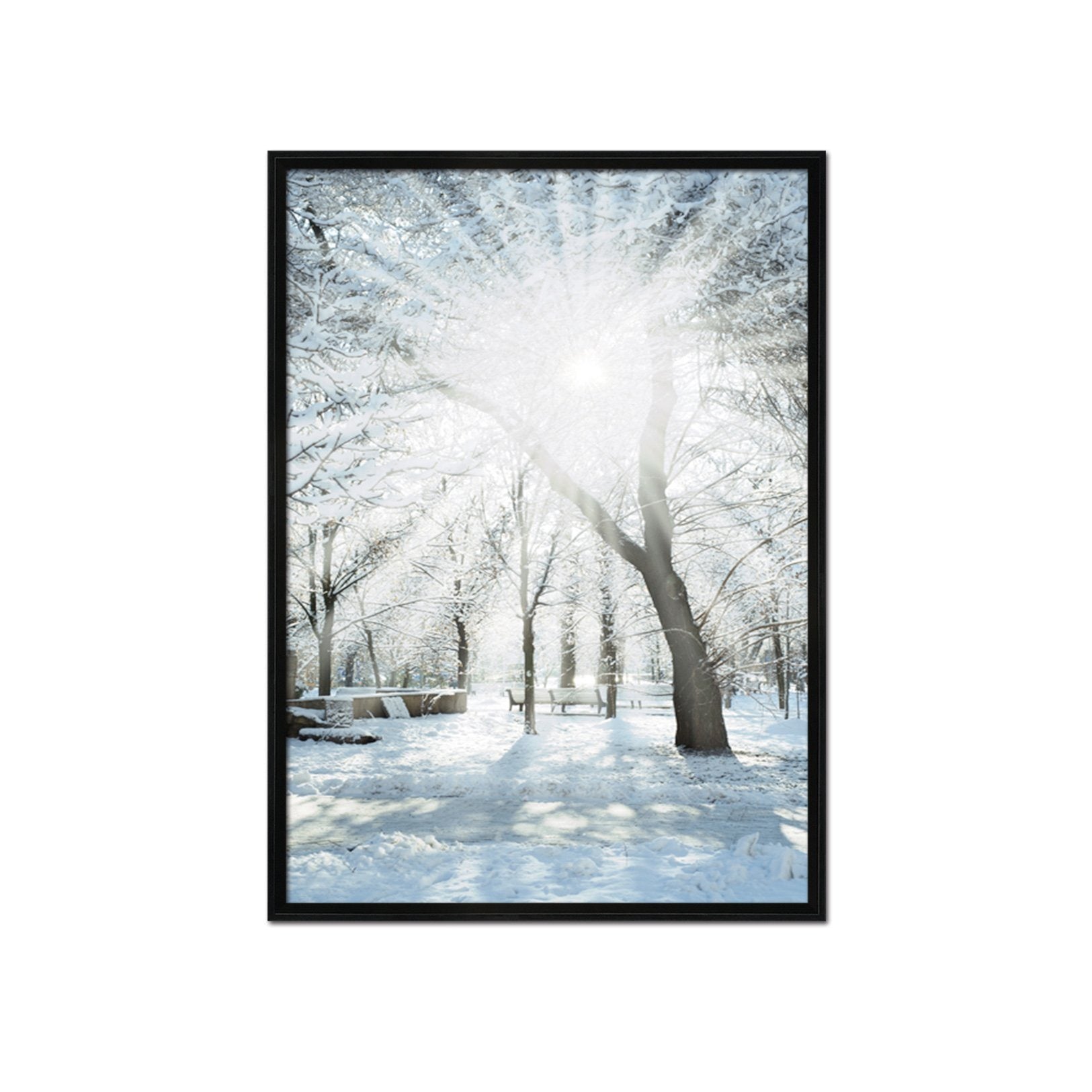 3D Snow Tree 026 Fake Framed Print Painting Wallpaper AJ Creativity Home 