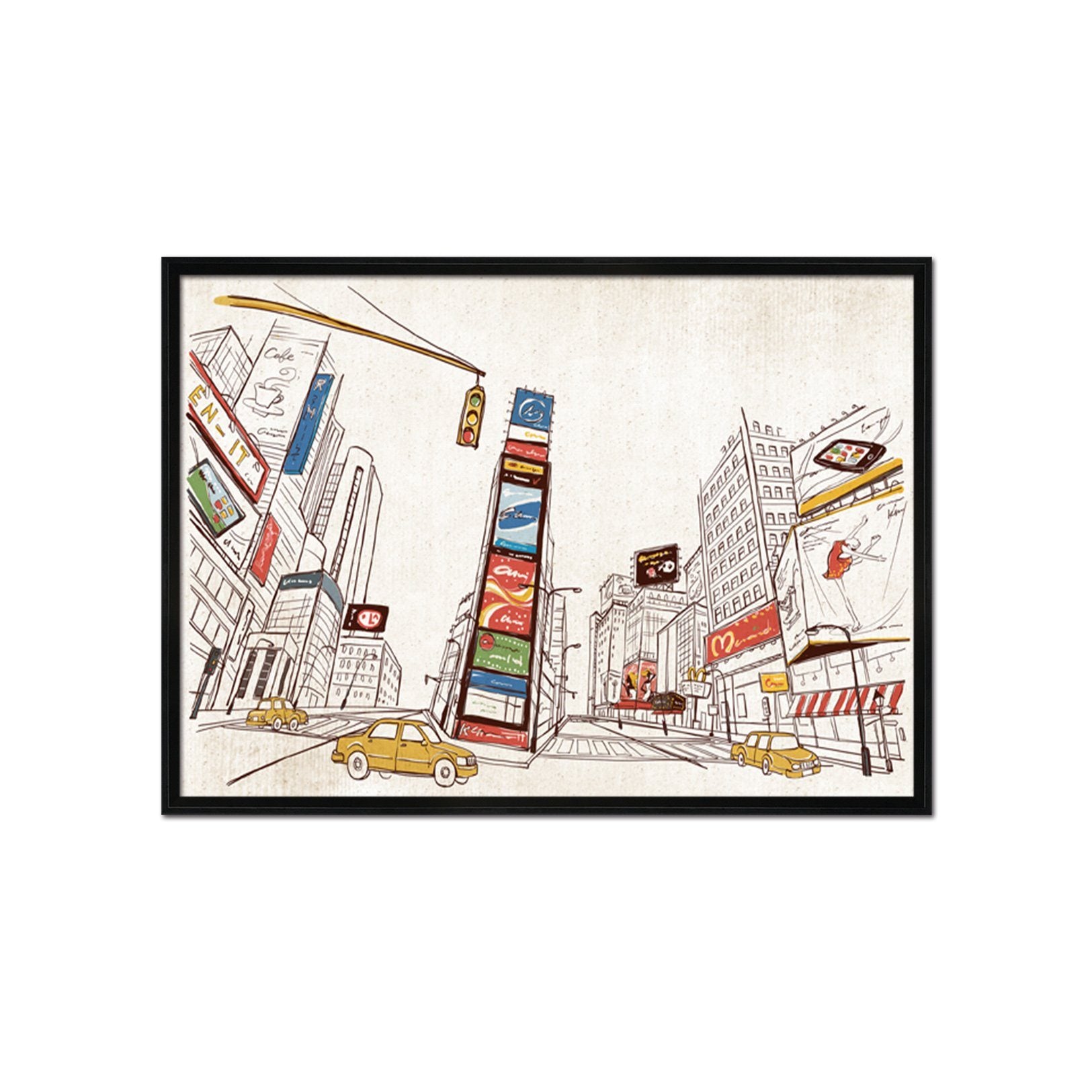 3D Traffic Light 004 Fake Framed Print Painting Wallpaper AJ Creativity Home 