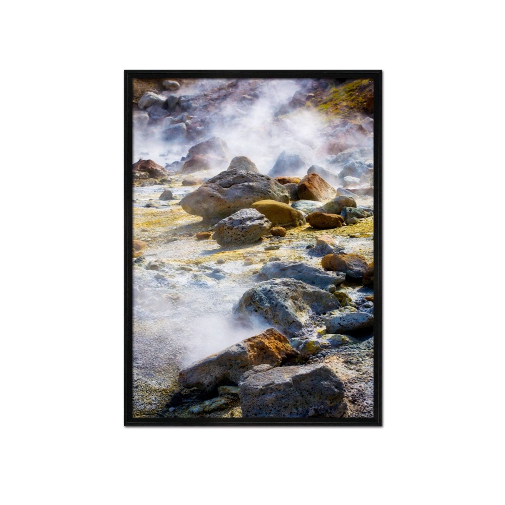 3D Mountain Fog 095 Fake Framed Print Painting Wallpaper AJ Creativity Home 