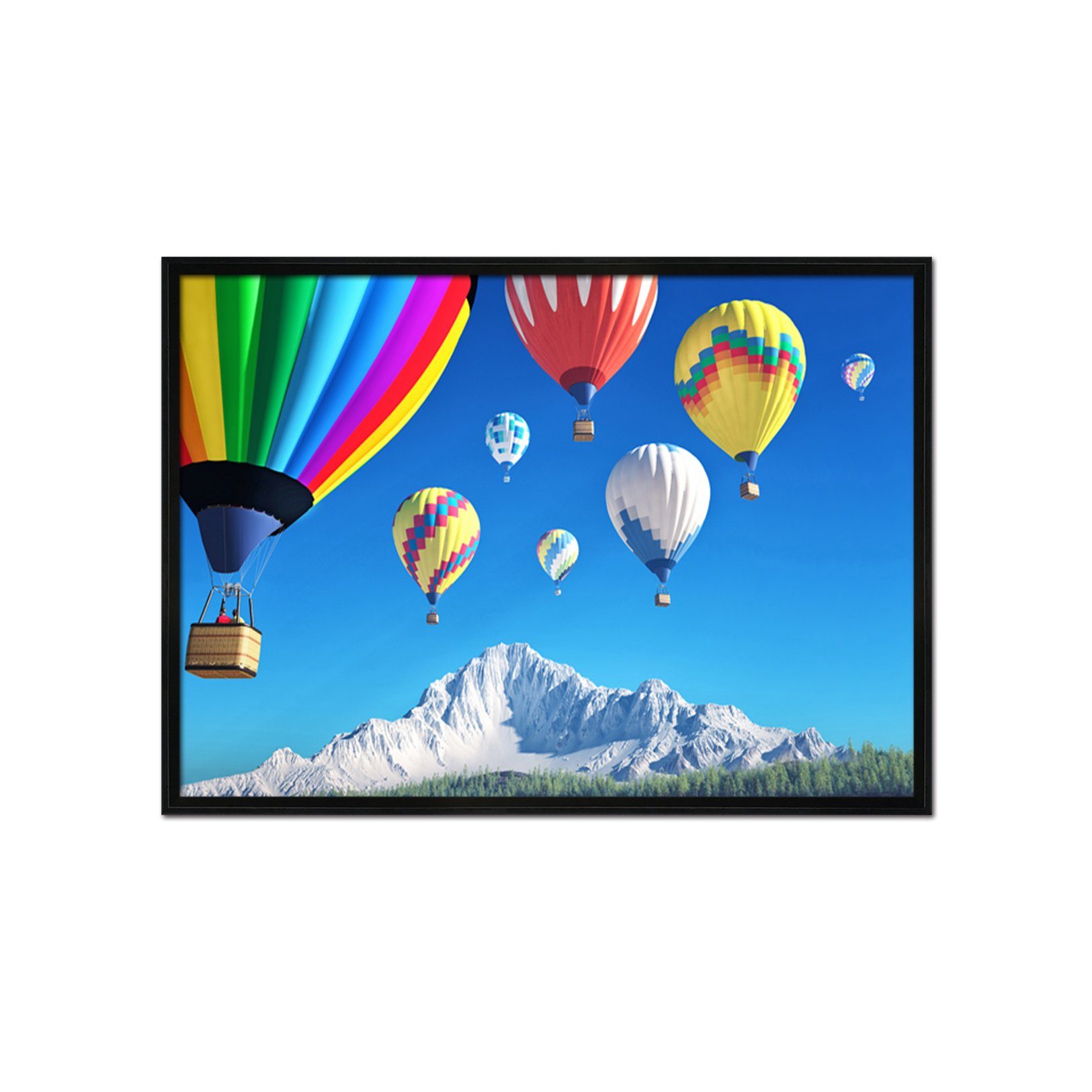 3D Hot Air Balloon 183 Fake Framed Print Painting Wallpaper AJ Creativity Home 