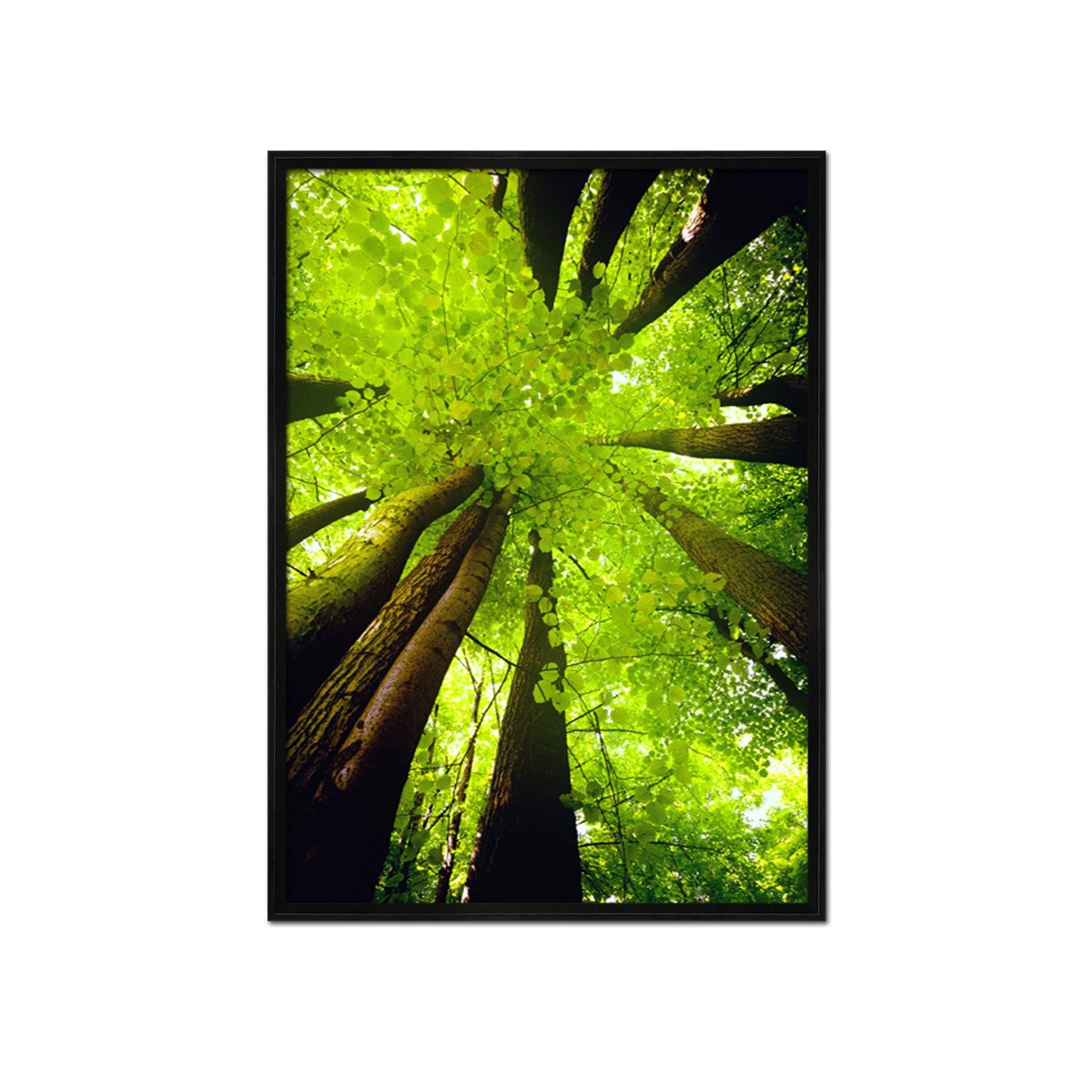 3D Green Tree 115 Fake Framed Print Painting Wallpaper AJ Creativity Home 