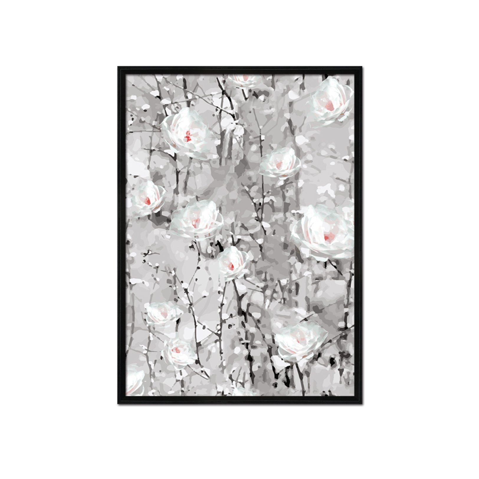 3D White Flower 071 Fake Framed Print Painting Wallpaper AJ Creativity Home 