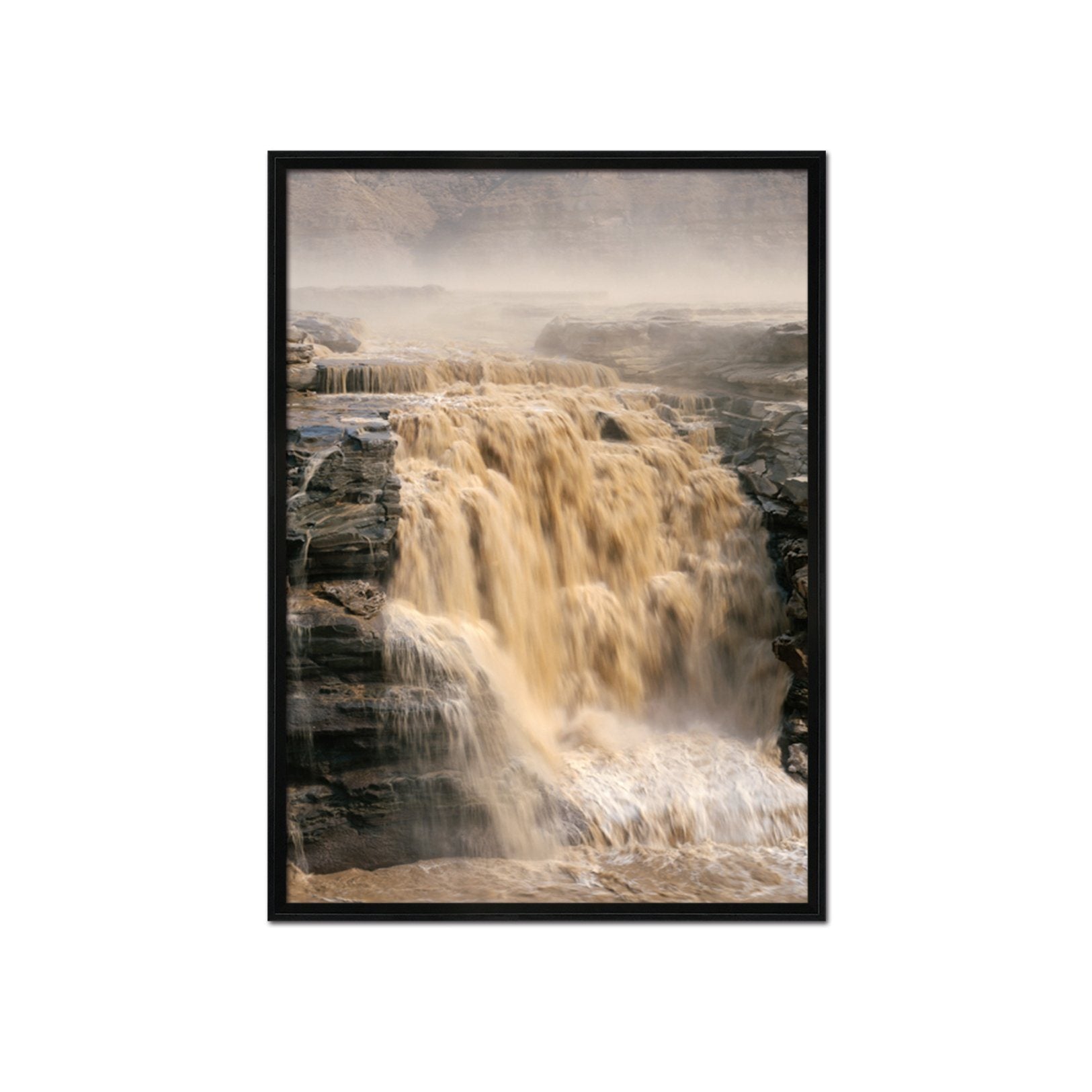 3D Yellow River 128 Fake Framed Print Painting Wallpaper AJ Creativity Home 