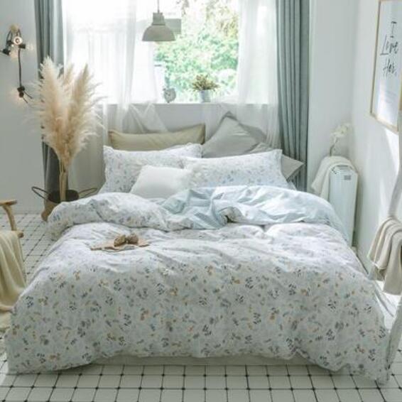 3D Green Floral 15201 Bed Pillowcases Quilt