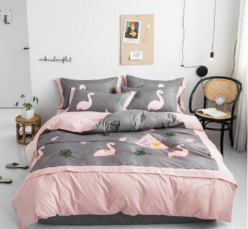 3D Flamingo 40152 Bed Pillowcases Quilt