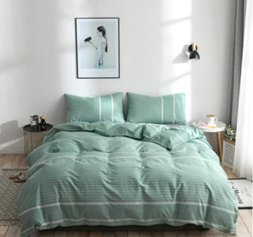 3D Light Green 17194 Bed Pillowcases Quilt