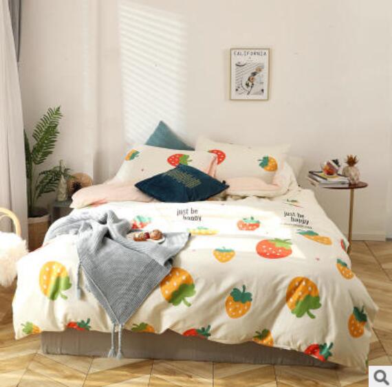 3D Strawberry 15222 Bed Pillowcases Quilt