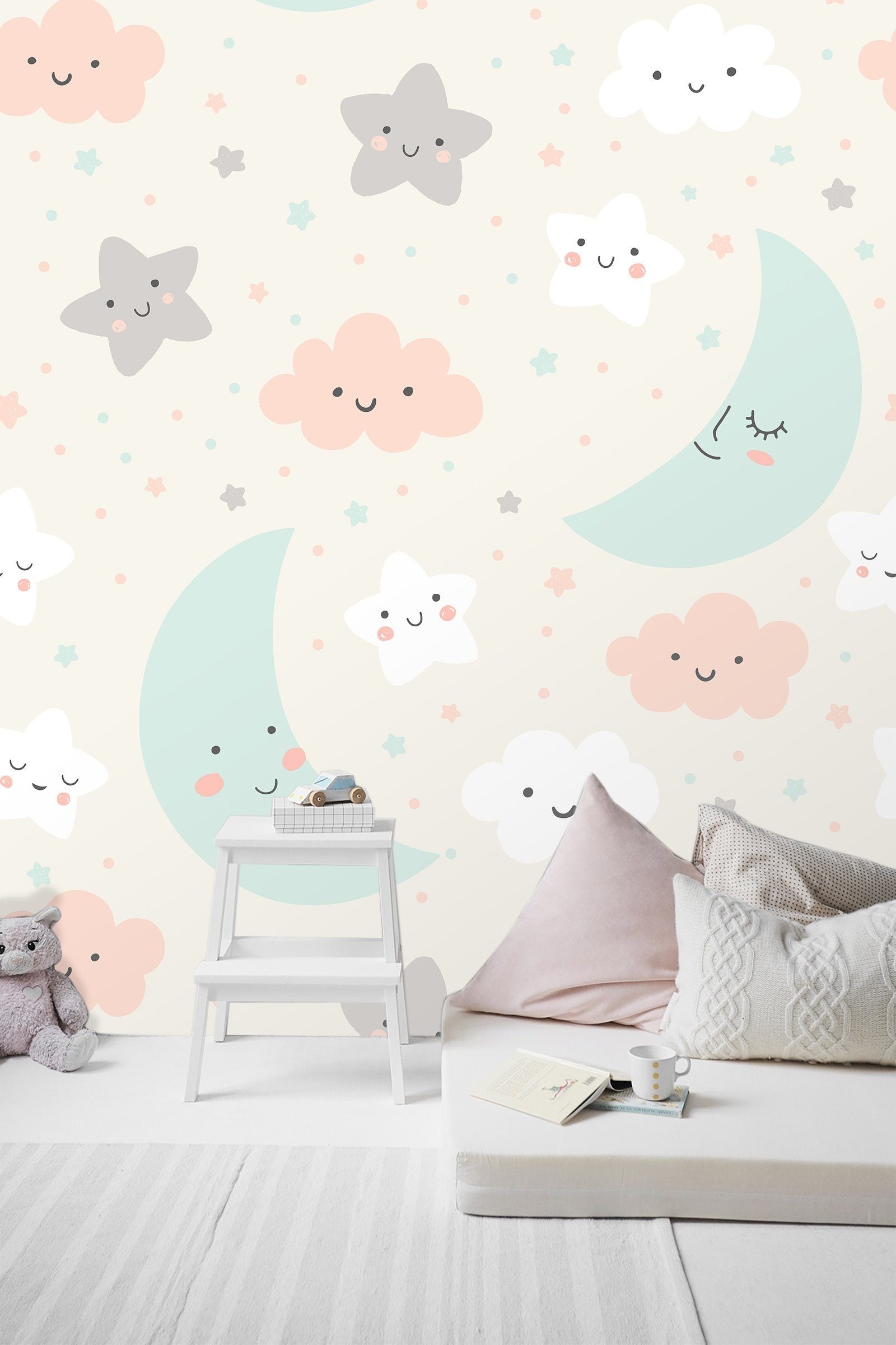 3D Cartoon Moon 044 Wall Murals Wallpaper AJ Wallpaper 2 