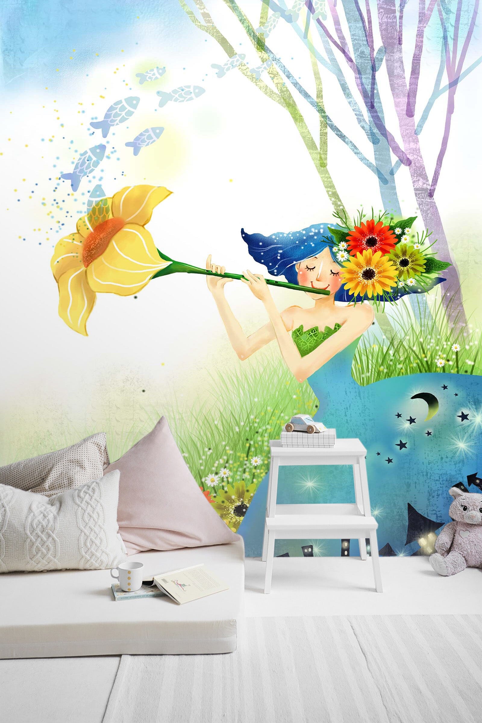 3D Flower Girl 1735 Wall Murals Wallpaper AJ Wallpaper 2 
