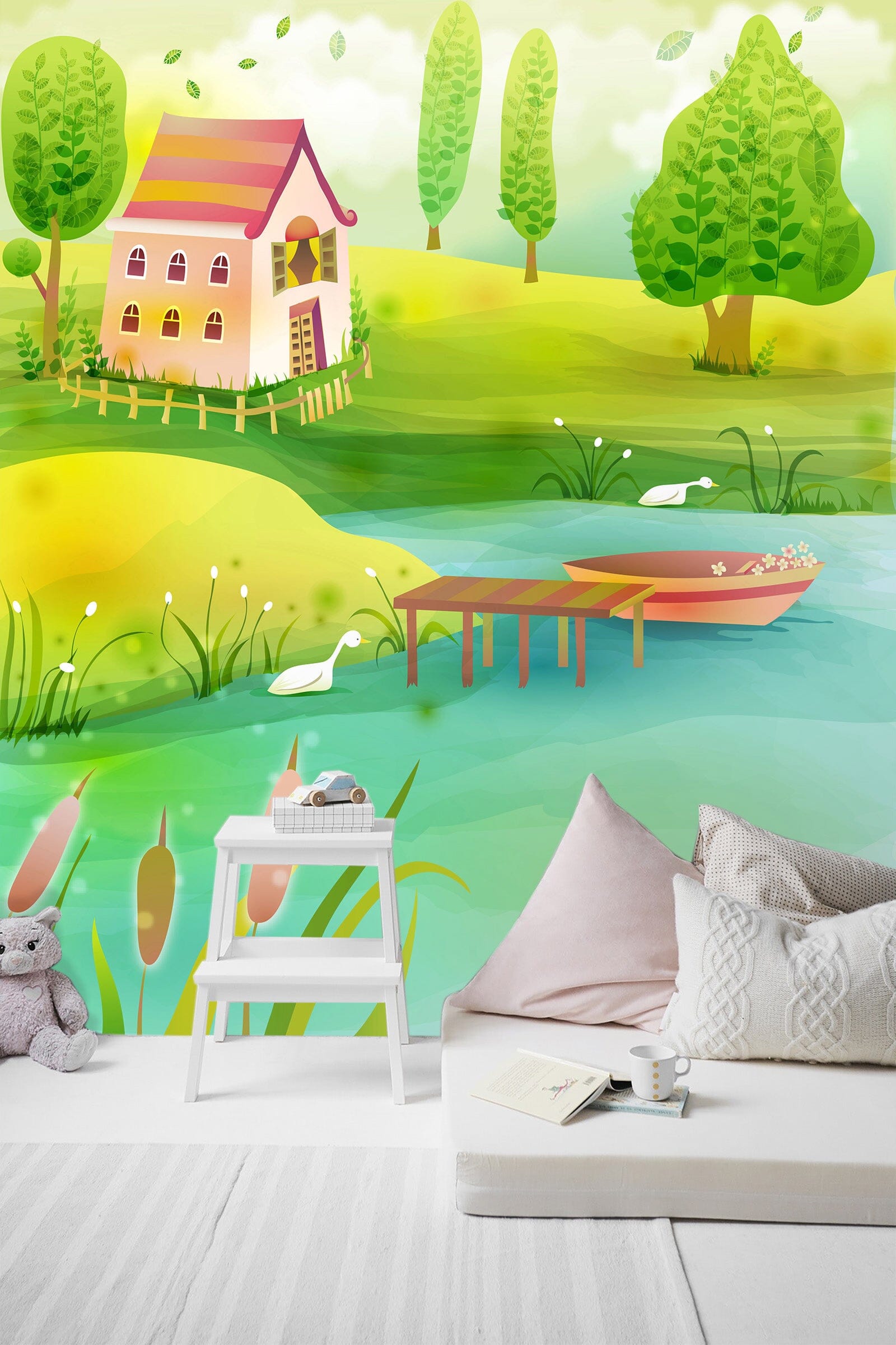 3D Pond Manor 1736 Wall Murals Wallpaper AJ Wallpaper 2 