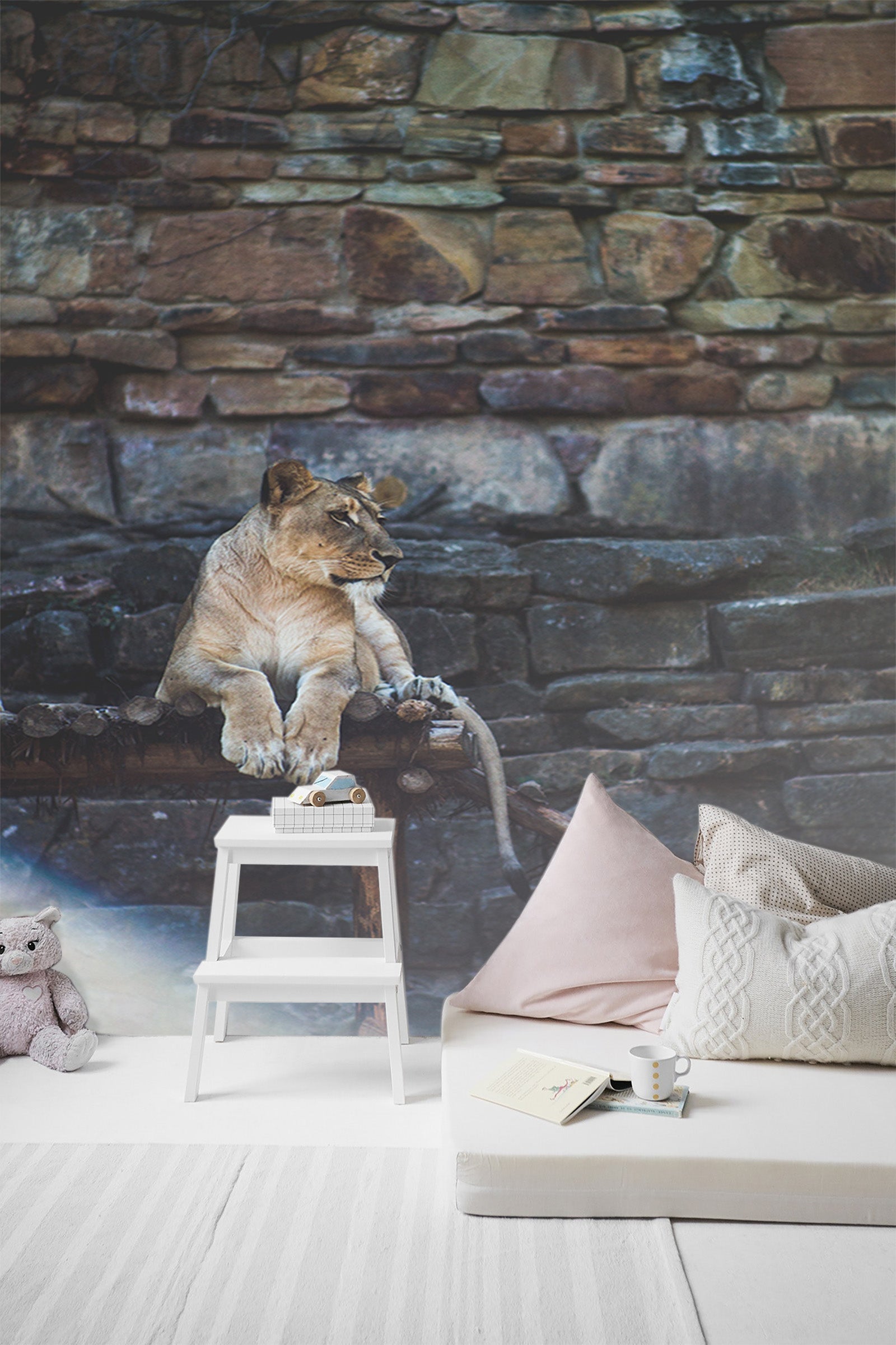 3D Lion 049 Wall Murals Wallpaper AJ Wallpaper 2 