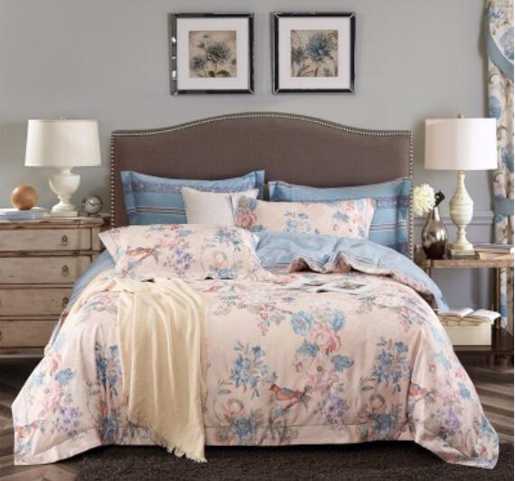3D Cream Color Flower 14132 Bed Pillowcases Quilt