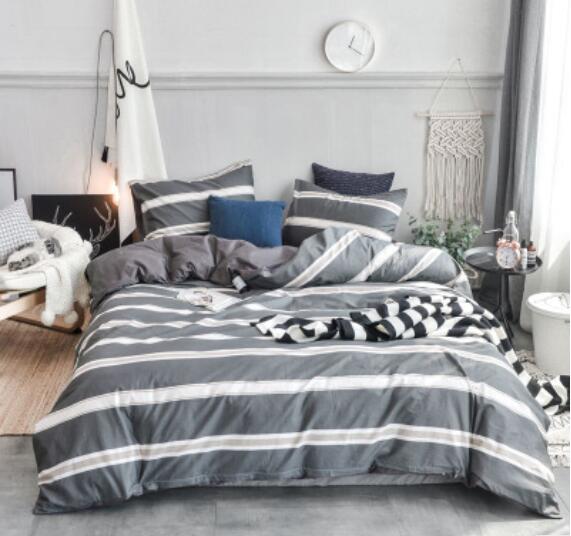 3D Off-White Stripes 15087 Bed Pillowcases Quilt