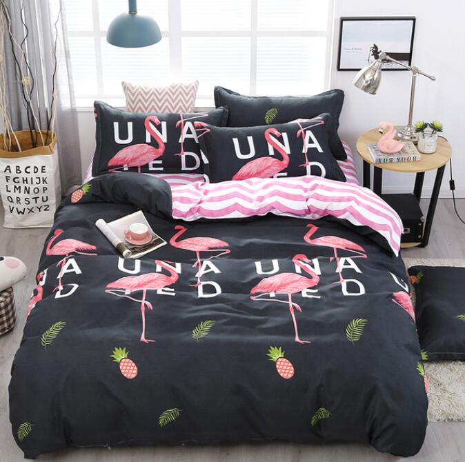 3D Pink Pineapple Flamingo 12011 Bed Pillowcases Quilt