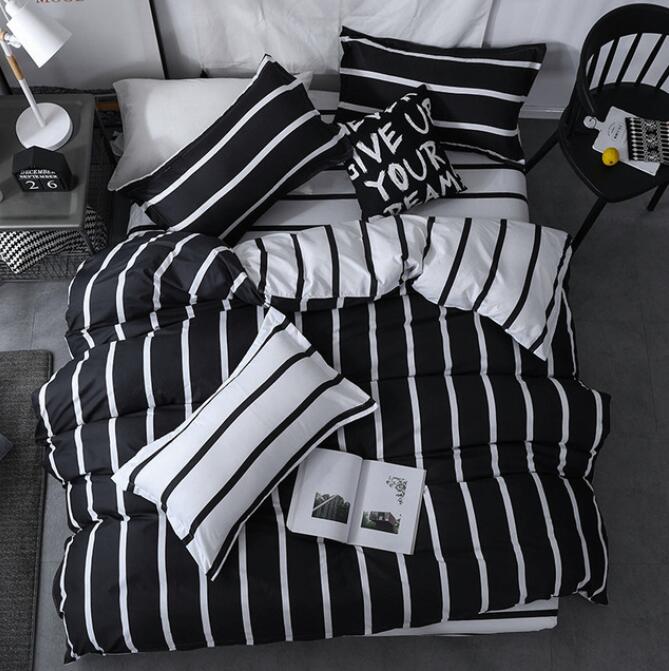 3D Black And White Vertical Stripes 12065 Bed Pillowcases Quilt
