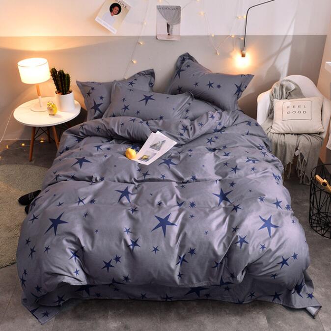 3D Gray Background Blue Five-Pointed Star 12017 Bed Pillowcases Quilt