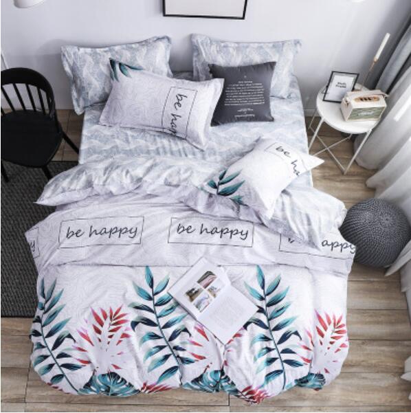 3D Green Leaf Red Leaf 5154 Bed Pillowcases Quilt