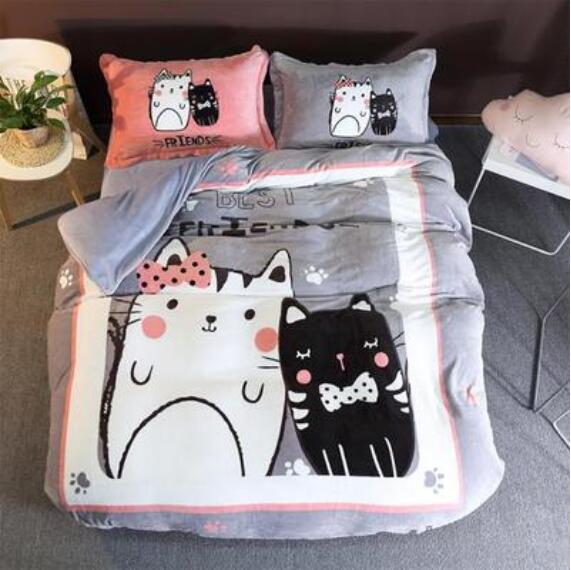 3D Black And White Cat 18008 Bed Pillowcases Quilt