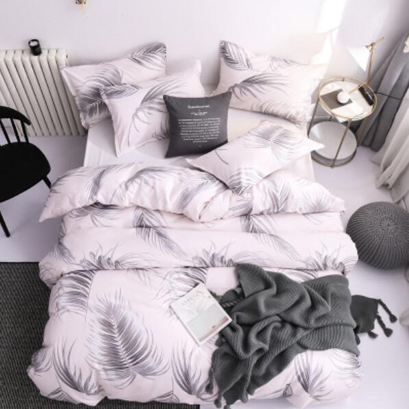 3D Dark Gray White 5161 Bed Pillowcases Quilt