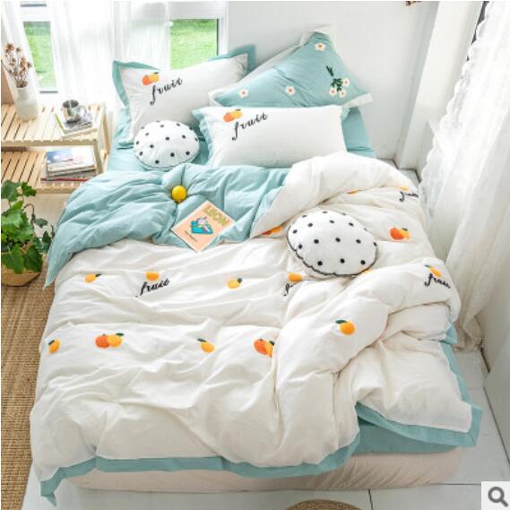 3D Orange 20119 Bed Pillowcases Quilt