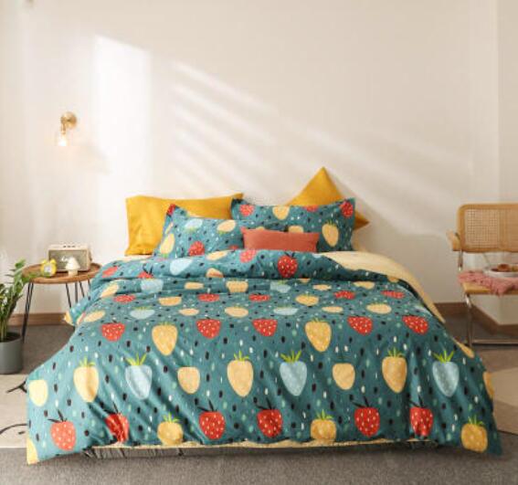 3D Colorful Strawberries 50024 Bed Pillowcases Quilt