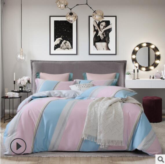 3D Light Blue Pink 20151 Bed Pillowcases Quilt