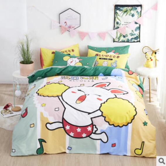 3D Cartoon Lara Rabbit 50083 Bed Pillowcases Quilt