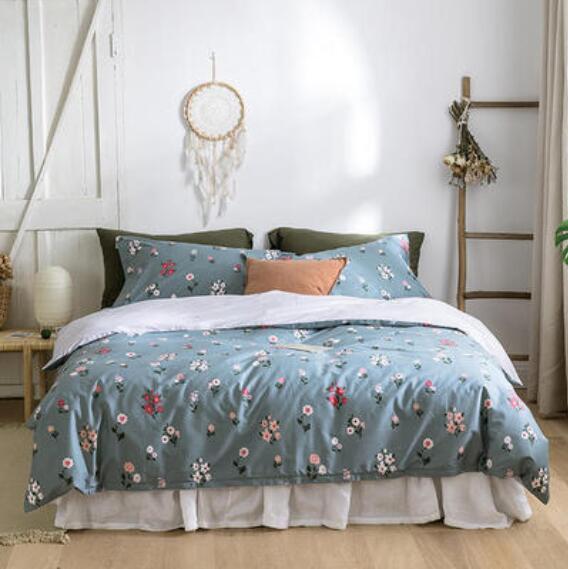 3D Light Green Flower 13174 Bed Pillowcases Quilt