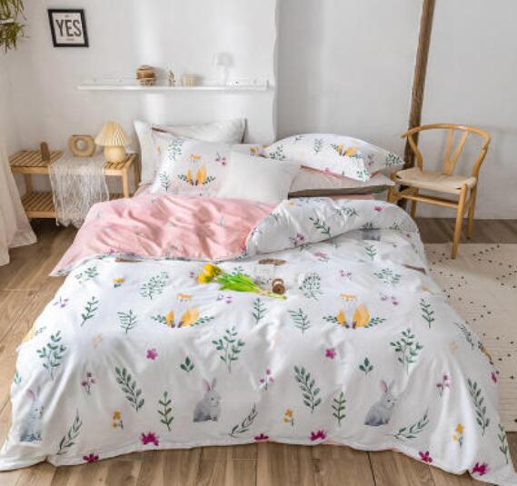 3D Flower Rabbit 13182 Bed Pillowcases Quilt